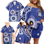 Bulldogs NAIDOC Week 2026 Personalised Family Matching Off Shoulder Short Dress and Hawaiian Shirt 50 Years of Deadly Aboriginal Art