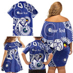 Bulldogs NAIDOC Week 2026 Personalised Family Matching Off Shoulder Short Dress and Hawaiian Shirt 50 Years of Deadly Aboriginal Art