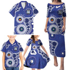 Bulldogs NAIDOC Week 2026 Personalised Family Matching Puletasi and Hawaiian Shirt 50 Years of Deadly Aboriginal Art