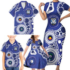 Bulldogs NAIDOC Week 2026 Personalised Family Matching Short Sleeve Bodycon Dress and Hawaiian Shirt 50 Years of Deadly Aboriginal Art