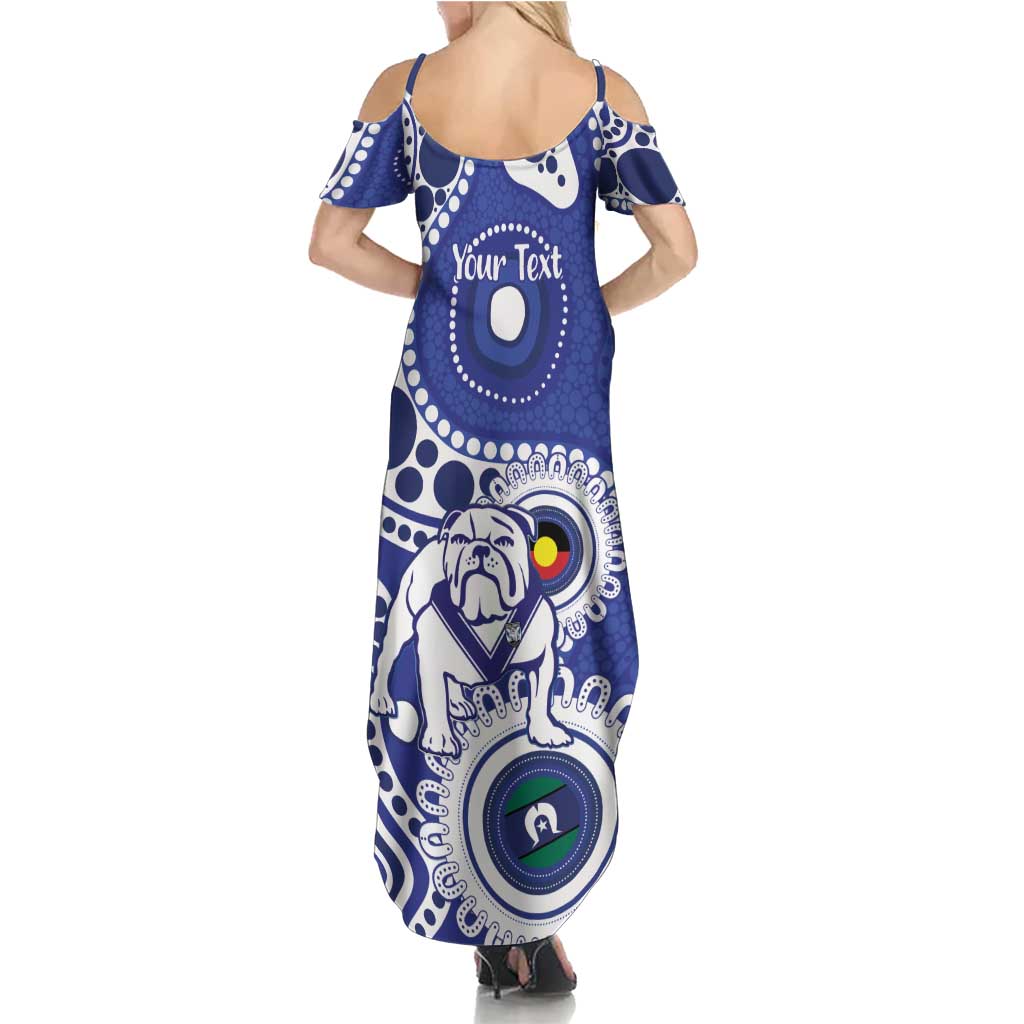 Bulldogs NAIDOC Week 2026 Personalised Family Matching Summer Maxi Dress and Hawaiian Shirt 50 Years of Deadly Aboriginal Art