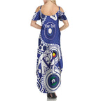 Bulldogs NAIDOC Week 2026 Personalised Family Matching Summer Maxi Dress and Hawaiian Shirt 50 Years of Deadly Aboriginal Art