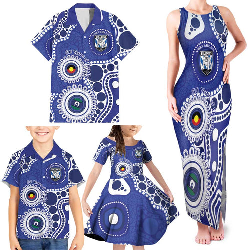 Bulldogs NAIDOC Week 2026 Personalised Family Matching Tank Maxi Dress and Hawaiian Shirt 50 Years of Deadly Aboriginal Art