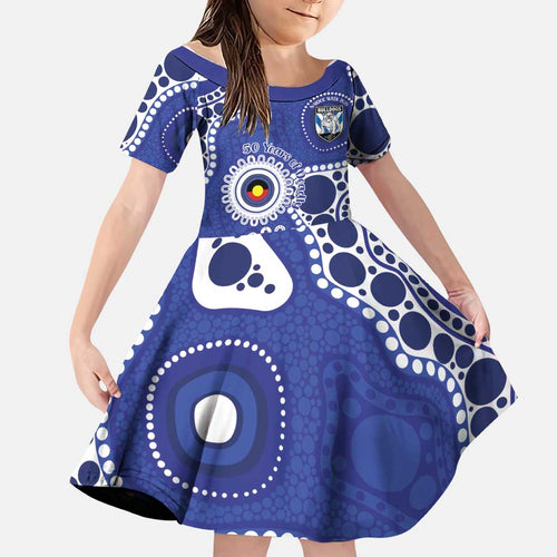 Bulldogs NAIDOC Week 2026 Personalised Family Matching Tank Maxi Dress and Hawaiian Shirt 50 Years of Deadly Aboriginal Art