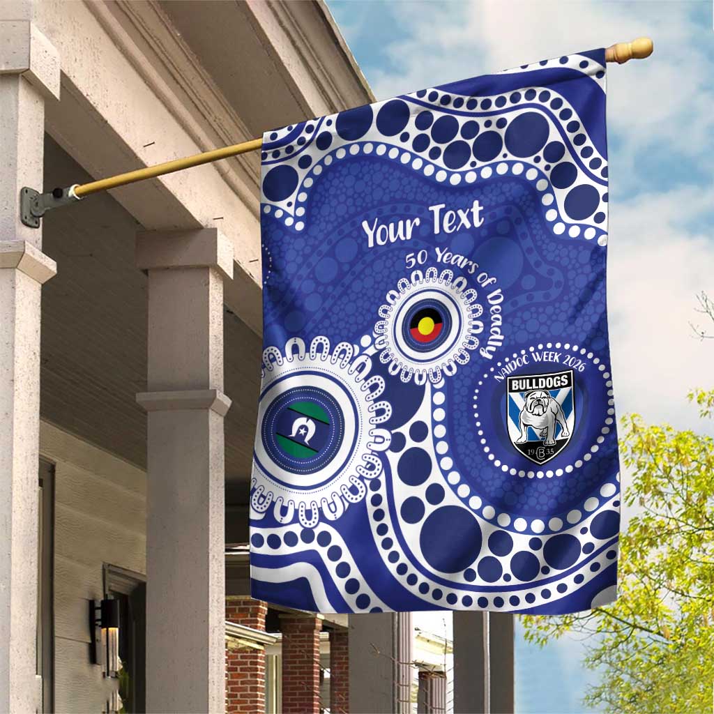 Bulldogs NAIDOC Week 2026 Personalised Garden Flag 50 Years of Deadly Aboriginal Art