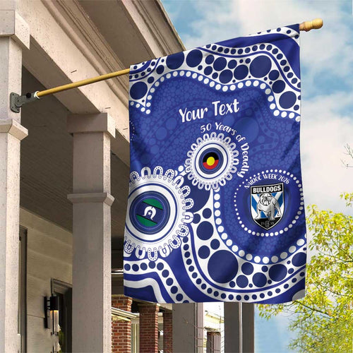 Bulldogs NAIDOC Week 2026 Personalised Garden Flag 50 Years of Deadly Aboriginal Art