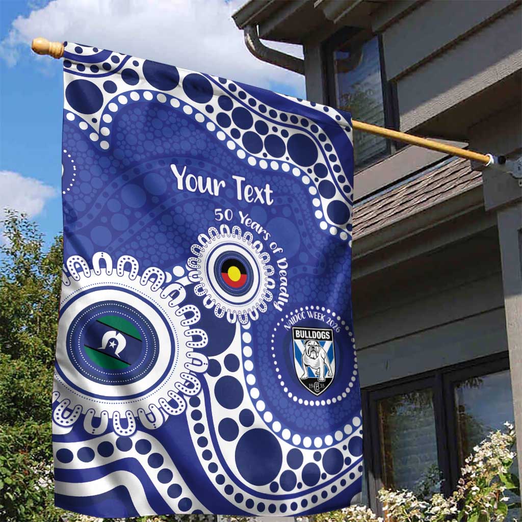 Bulldogs NAIDOC Week 2026 Personalised Garden Flag 50 Years of Deadly Aboriginal Art