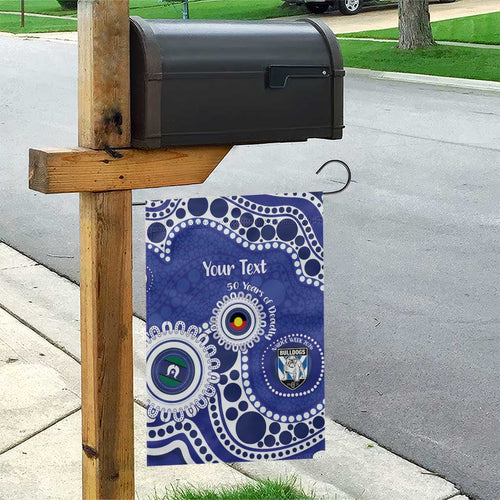 Bulldogs NAIDOC Week 2026 Personalised Garden Flag 50 Years of Deadly Aboriginal Art