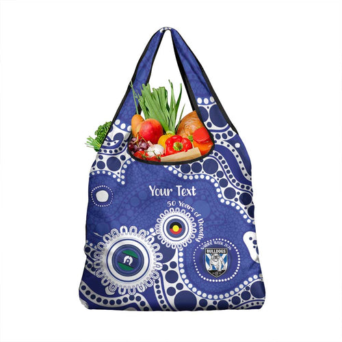 Bulldogs NAIDOC Week 2026 Personalised Grocery Bag 50 Years of Deadly Aboriginal Art
