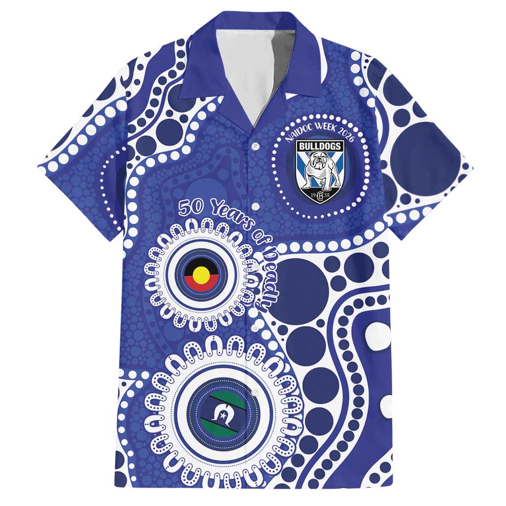 Bulldogs NAIDOC Week 2026 Personalised Hawaiian Shirt 50 Years of Deadly Aboriginal Art