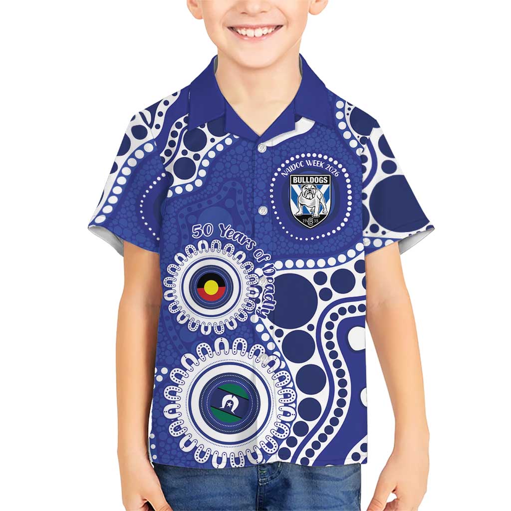 Bulldogs NAIDOC Week 2026 Personalised Hawaiian Shirt 50 Years of Deadly Aboriginal Art