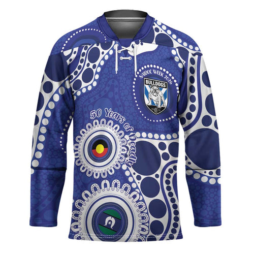 Bulldogs NAIDOC Week 2026 Personalised Hockey Jersey 50 Years of Deadly Aboriginal Art