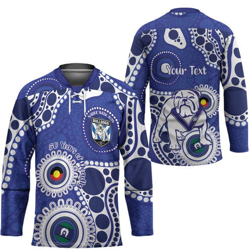 Bulldogs NAIDOC Week 2026 Personalised Hockey Jersey 50 Years of Deadly Aboriginal Art