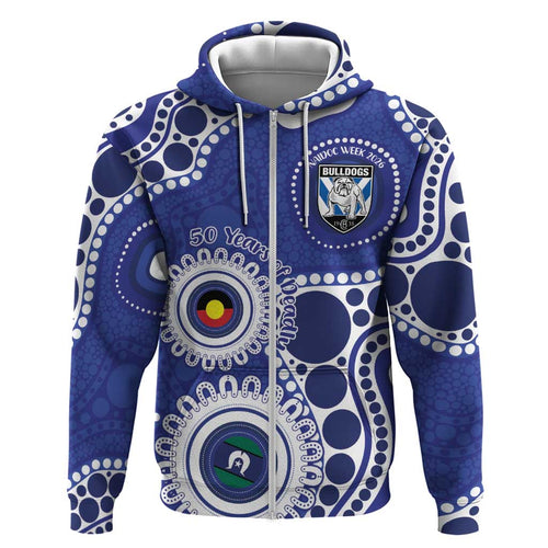 Bulldogs NAIDOC Week 2026 Personalised Hoodie 50 Years of Deadly Aboriginal Art
