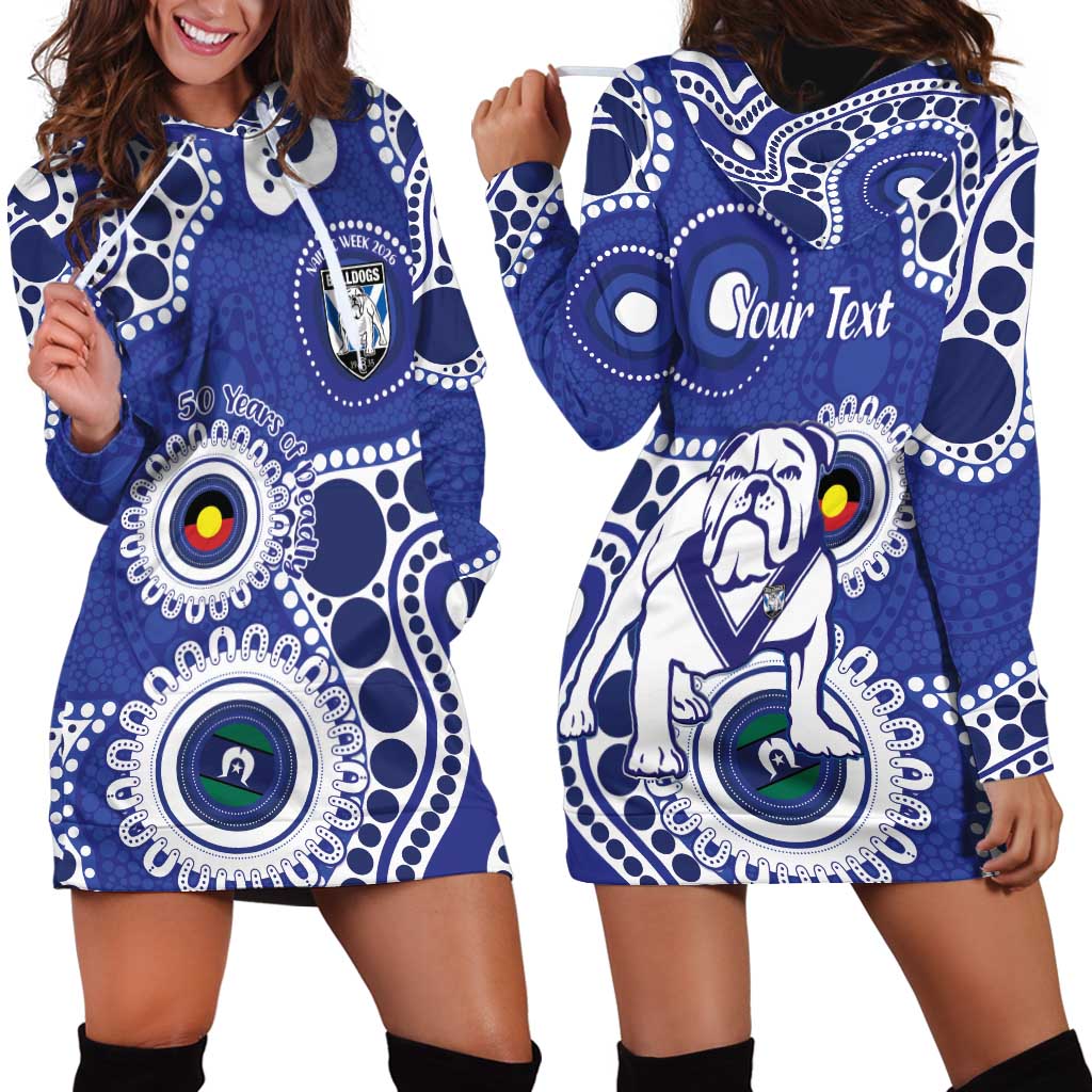 Bulldogs NAIDOC Week 2026 Personalised Hoodie Dress 50 Years of Deadly Aboriginal Art