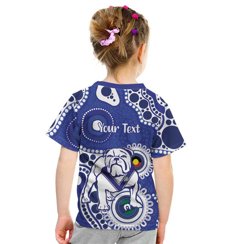 Bulldogs NAIDOC Week 2026 Personalised Kid T Shirt 50 Years of Deadly Aboriginal Art