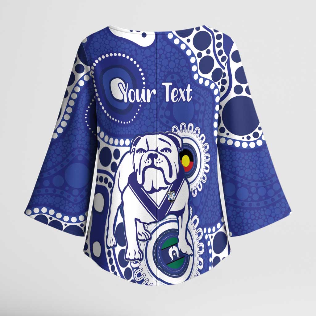 Bulldogs NAIDOC Week 2026 Personalised Kimono Sleeve Blouse 50 Years of Deadly Aboriginal Art