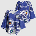 Bulldogs NAIDOC Week 2026 Personalised Kimono Sleeve Blouse 50 Years of Deadly Aboriginal Art
