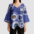 Bulldogs NAIDOC Week 2026 Personalised Kimono Sleeve Blouse 50 Years of Deadly Aboriginal Art