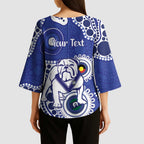 Bulldogs NAIDOC Week 2026 Personalised Kimono Sleeve Blouse 50 Years of Deadly Aboriginal Art