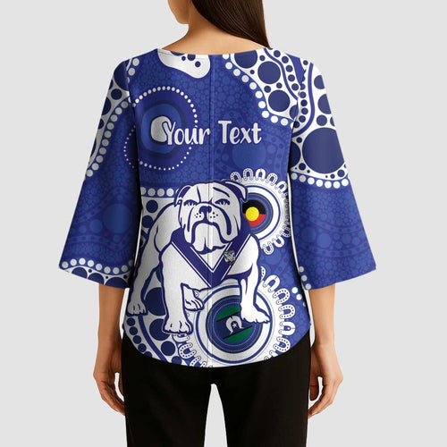 Bulldogs NAIDOC Week 2026 Personalised Kimono Sleeve Blouse 50 Years of Deadly Aboriginal Art