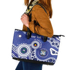 Bulldogs NAIDOC Week 2026 Personalised Leather Tote Bag 50 Years of Deadly Aboriginal Art