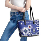 Bulldogs NAIDOC Week 2026 Personalised Leather Tote Bag 50 Years of Deadly Aboriginal Art