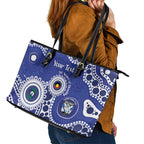Bulldogs NAIDOC Week 2026 Personalised Leather Tote Bag 50 Years of Deadly Aboriginal Art