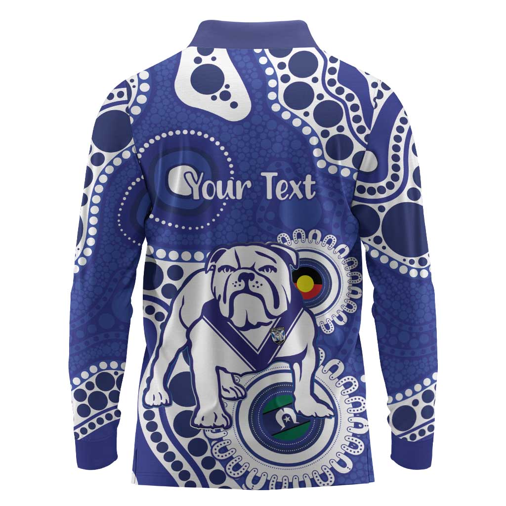 Bulldogs NAIDOC Week 2026 Personalised Long Sleeve Polo Shirt 50 Years of Deadly Aboriginal Art