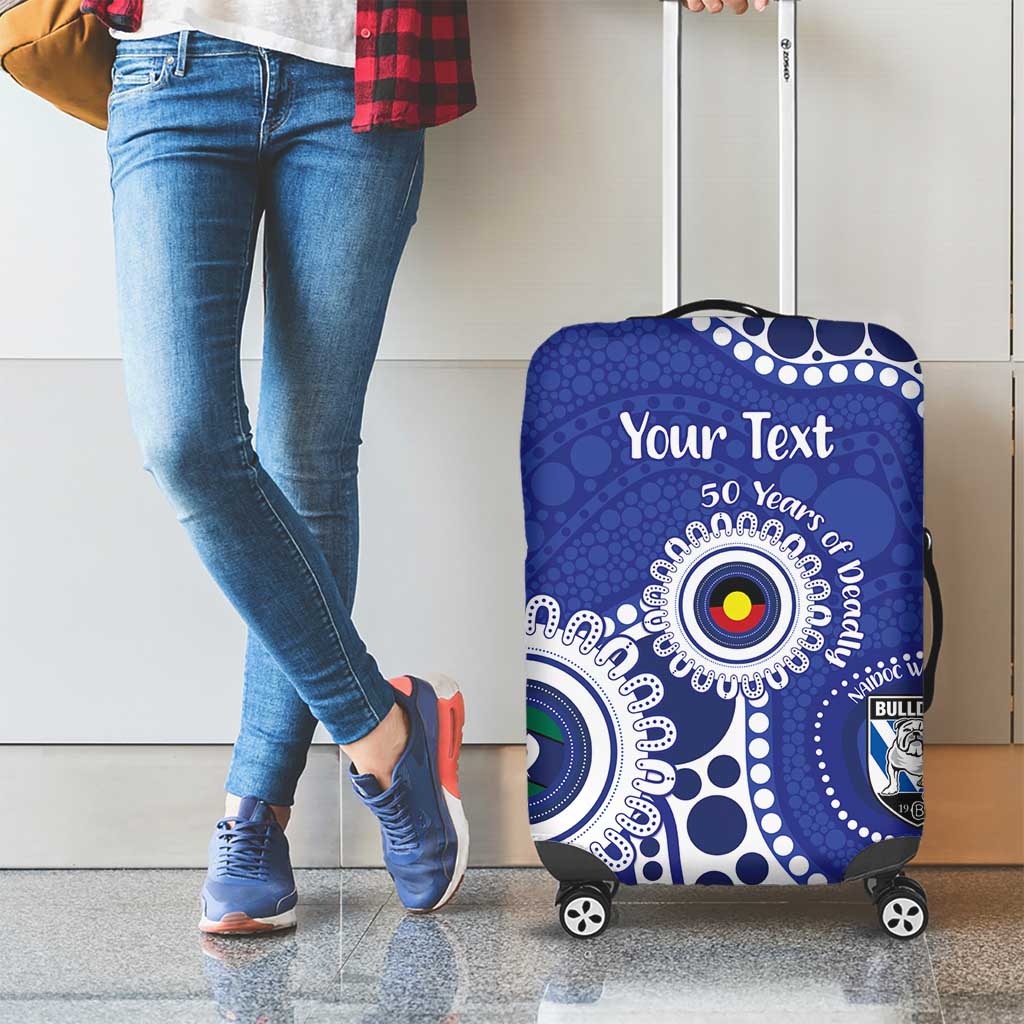 Bulldogs NAIDOC Week 2026 Personalised Luggage Cover 50 Years of Deadly Aboriginal Art