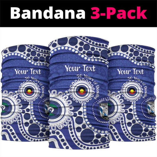 Bulldogs NAIDOC Week 2026 Personalised Neck Gaiter 50 Years of Deadly Aboriginal Art