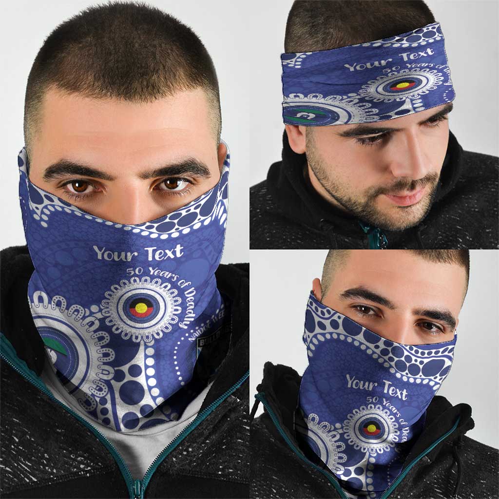 Bulldogs NAIDOC Week 2026 Personalised Neck Gaiter 50 Years of Deadly Aboriginal Art