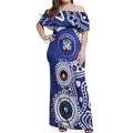 Bulldogs NAIDOC Week 2026 Personalised Off Shoulder Maxi Dress 50 Years of Deadly Aboriginal Art