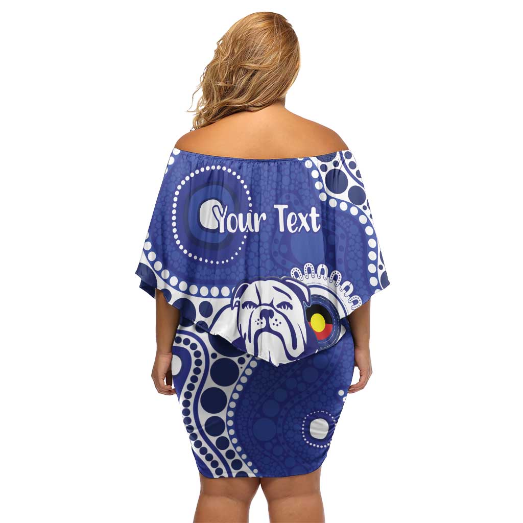 Bulldogs NAIDOC Week 2026 Personalised Off Shoulder Short Dress 50 Years of Deadly Aboriginal Art