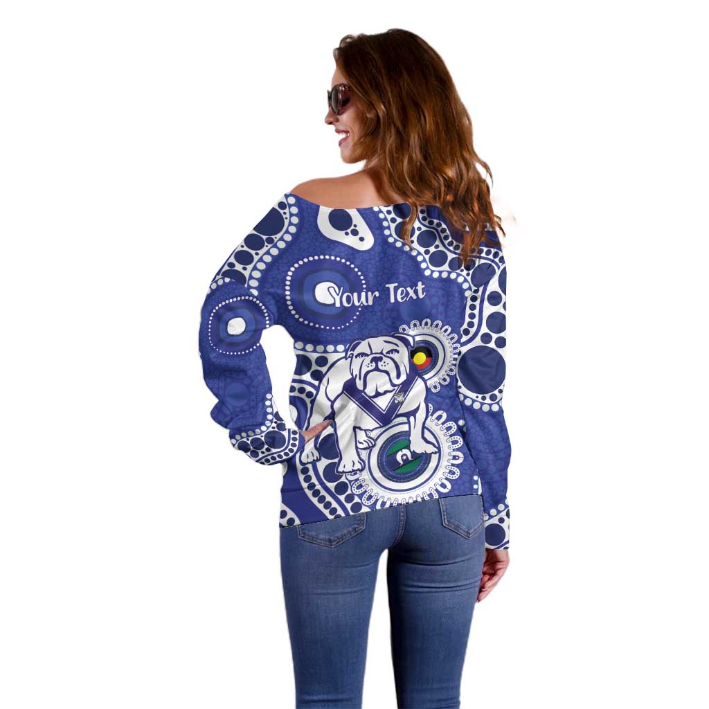 Bulldogs NAIDOC Week 2026 Personalised Off Shoulder Sweater 50 Years of Deadly Aboriginal Art