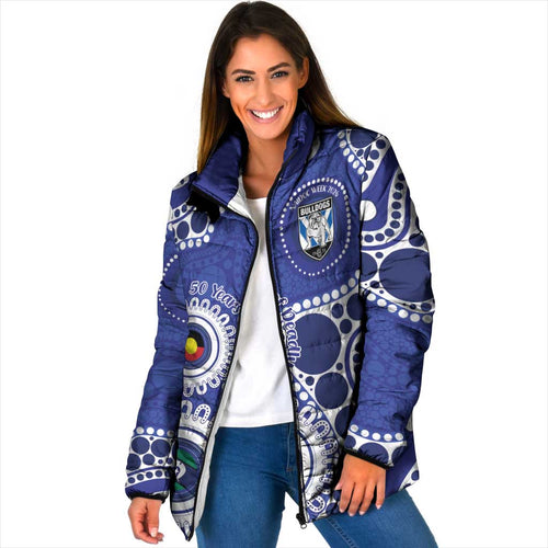 Bulldogs NAIDOC Week 2026 Personalised Padded Jacket 50 Years of Deadly Aboriginal Art