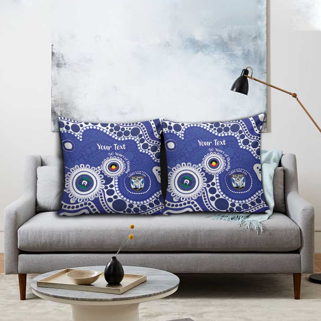 Bulldogs NAIDOC Week 2026 Personalised Pillow Cover 50 Years of Deadly Aboriginal Art
