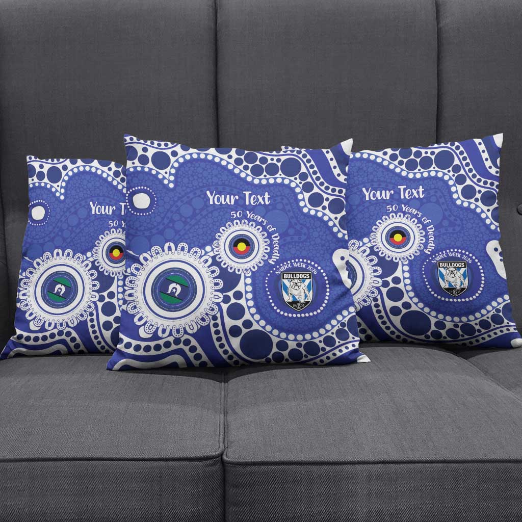 Bulldogs NAIDOC Week 2026 Personalised Pillow Cover 50 Years of Deadly Aboriginal Art