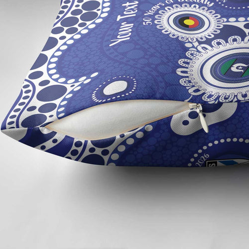 Bulldogs NAIDOC Week 2026 Personalised Pillow Cover 50 Years of Deadly Aboriginal Art