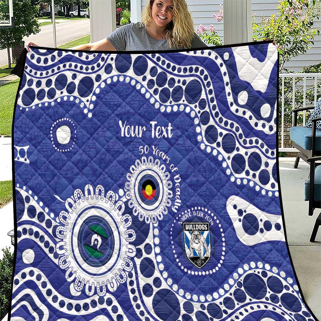 Bulldogs NAIDOC Week 2026 Personalised Quilt 50 Years of Deadly Aboriginal Art