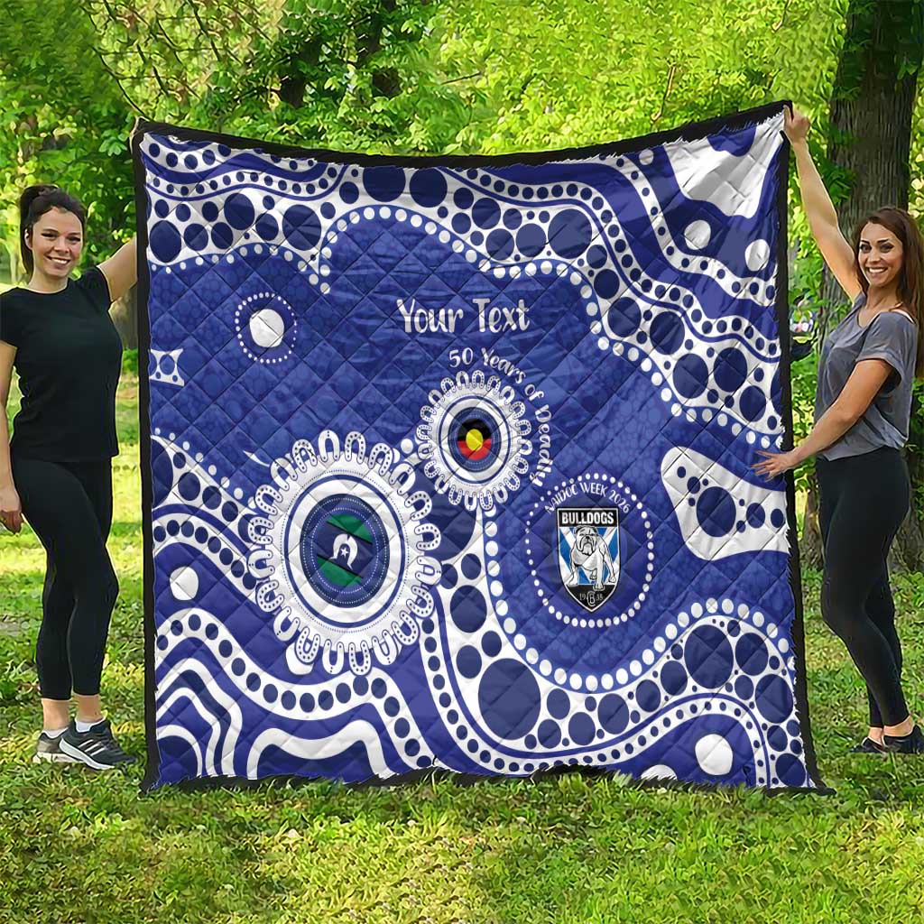 Bulldogs NAIDOC Week 2026 Personalised Quilt 50 Years of Deadly Aboriginal Art