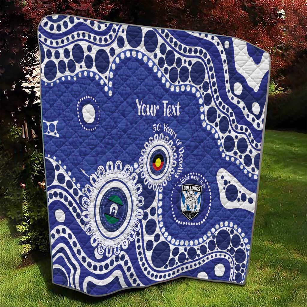 Bulldogs NAIDOC Week 2026 Personalised Quilt 50 Years of Deadly Aboriginal Art