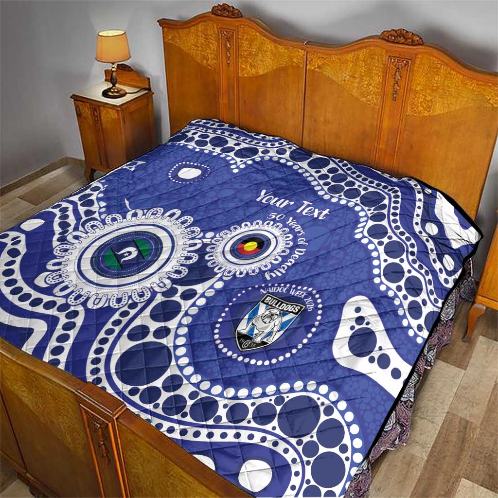 Bulldogs NAIDOC Week 2026 Personalised Quilt 50 Years of Deadly Aboriginal Art