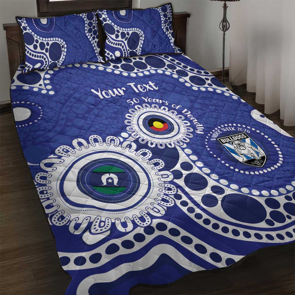 Bulldogs NAIDOC Week 2026 Personalised Quilt Bed Set 50 Years of Deadly Aboriginal Art