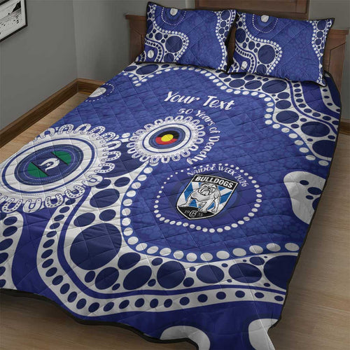 Bulldogs NAIDOC Week 2026 Personalised Quilt Bed Set 50 Years of Deadly Aboriginal Art