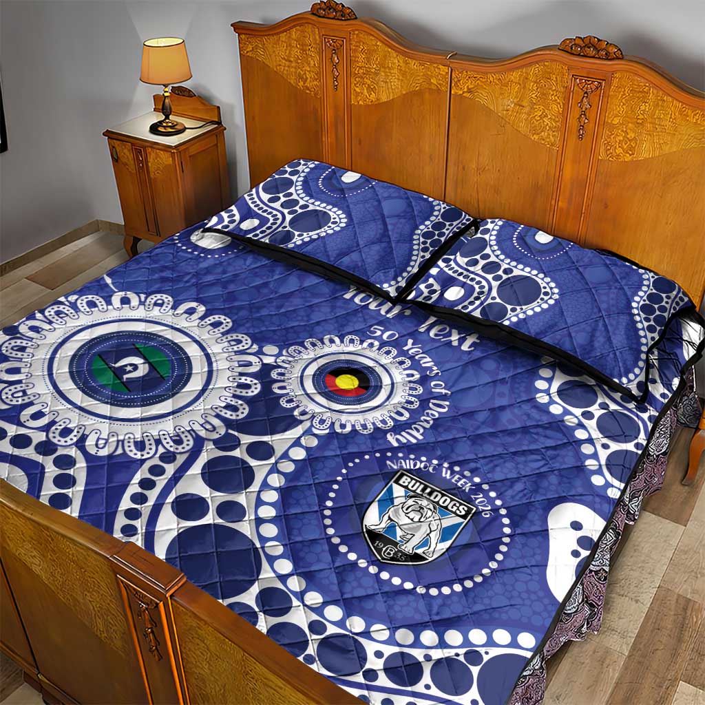 Bulldogs NAIDOC Week 2026 Personalised Quilt Bed Set 50 Years of Deadly Aboriginal Art