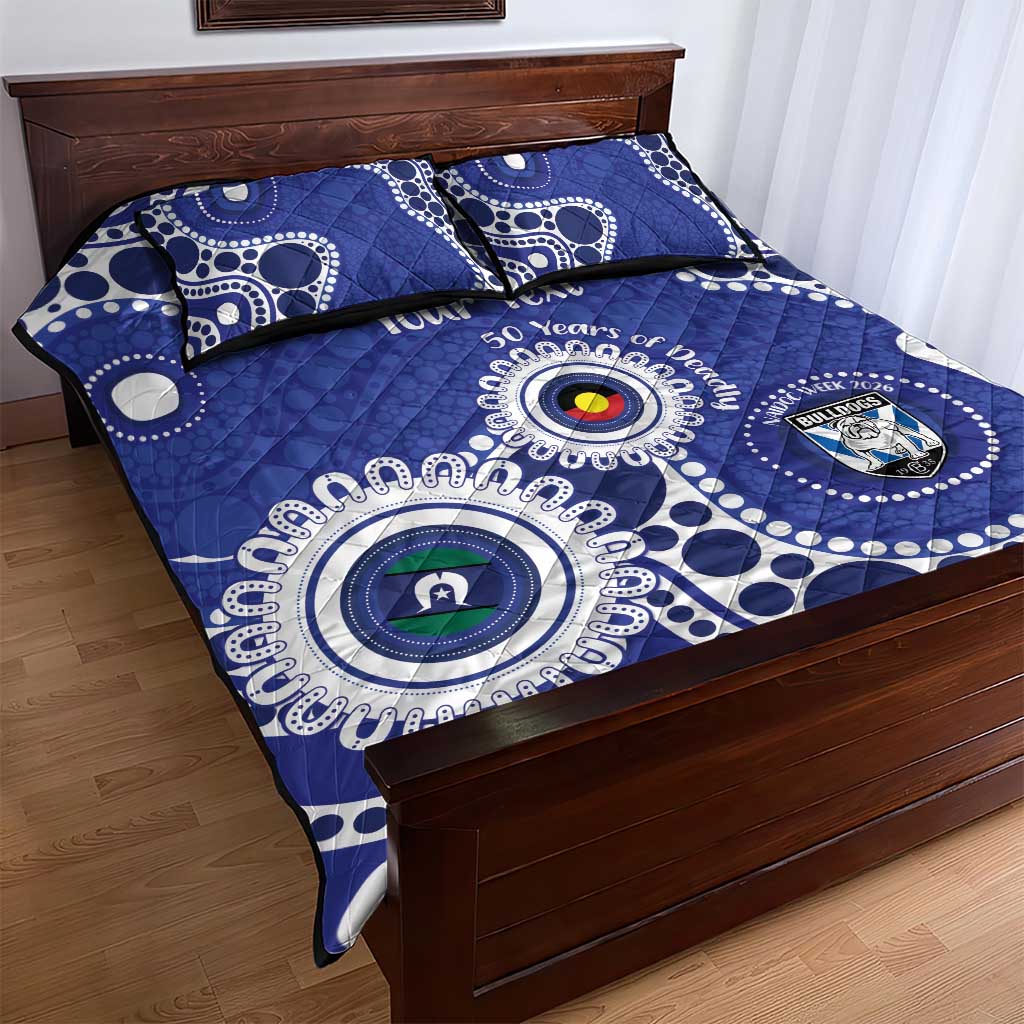 Bulldogs NAIDOC Week 2026 Personalised Quilt Bed Set 50 Years of Deadly Aboriginal Art