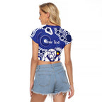 Bulldogs NAIDOC Week 2026 Personalised Raglan Cropped T Shirt 50 Years of Deadly Aboriginal Art