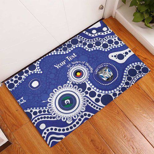 Bulldogs NAIDOC Week 2026 Personalised Rubber Doormat 50 Years of Deadly Aboriginal Art