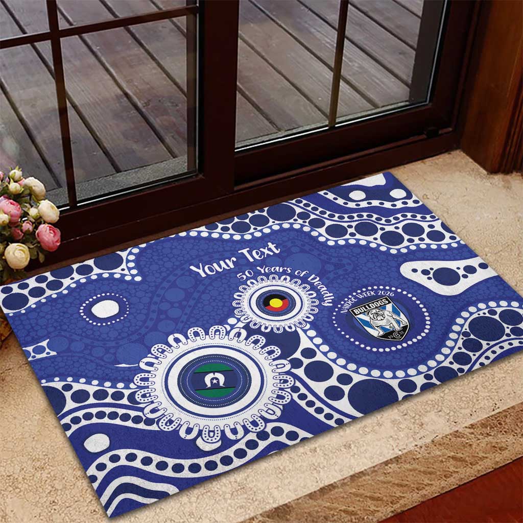 Bulldogs NAIDOC Week 2026 Personalised Rubber Doormat 50 Years of Deadly Aboriginal Art